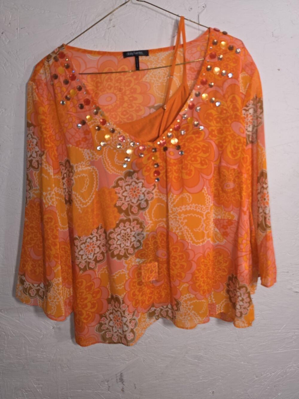 Daisy Fuentes Blouse And Camisole Size L/XL Both NWT